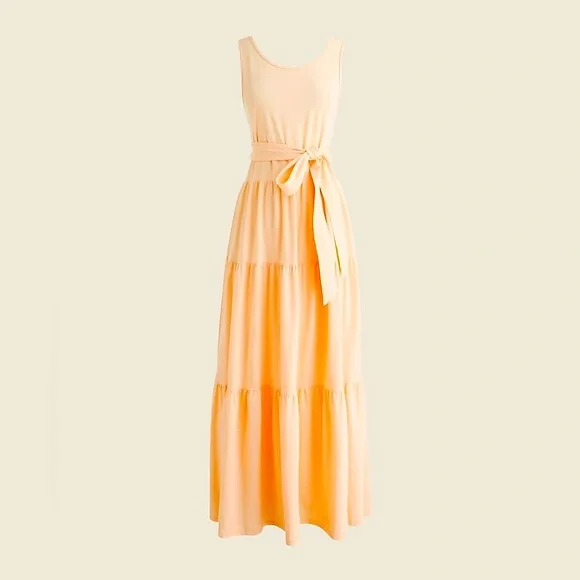J. Crew | Dresses | J Crew Size Medium Peach Brokenin Jersey Tiered Maxi Dress Nwt | Poshmark J. Crew | Dresses | J Crew Size Medium Peach Brokenin Jersey Tiered Maxi Dress Nwt | Poshmark